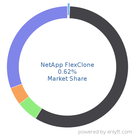 NetApp FlexClone market share in Data Replication & Disaster Recovery is about 0.62%